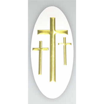 A-18 3-Cross Decal, White/Gold