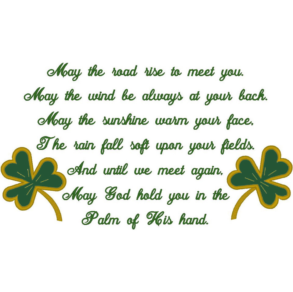 #66 Irish Prayer/2-Shamrocks