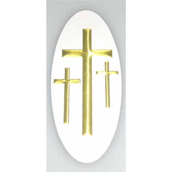 A-18 3-Cross Decal, White/Gold
