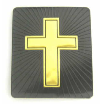 #4751 Black/Gold Cross Decal