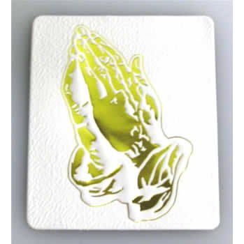 #4751 Pr. Hands Decal, White/Gld