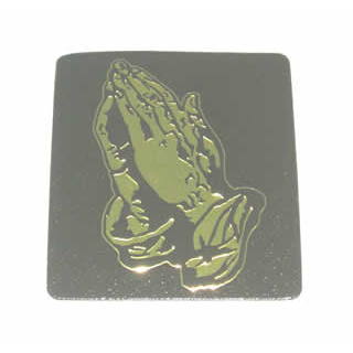 #4751 Praying Hands Decal,Brown/Gold-CO