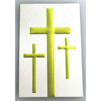 3-Cross Decal 31 Corner, White/Gold