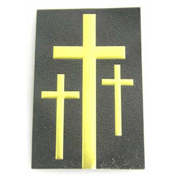 3-Cross Decal 31 Corner, Blk/Gld