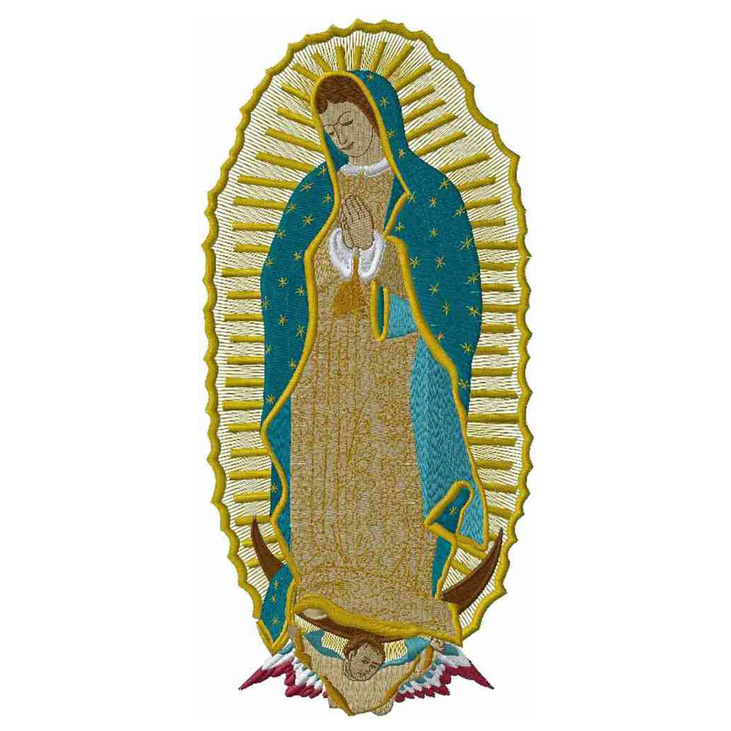 Lady of Guadalupe, Blue/Tan - Applique