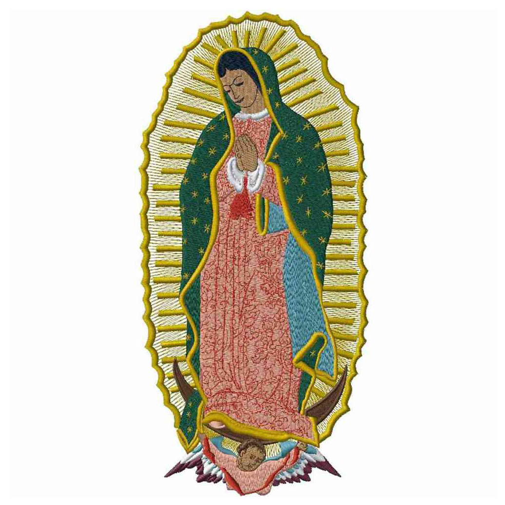 Lady of Guadalupe, Green/Red - Applique
