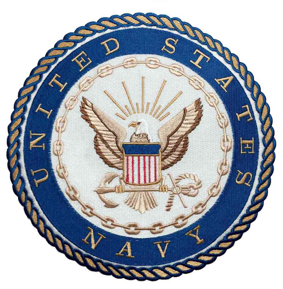 Applique Navy Emblem w/Adhesive